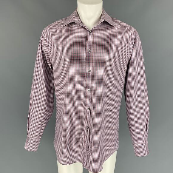 PAUL SMITH Size M Red & Blue Checkered Cotton Button Down Long Sleeve Shirt - Picture 1 of 5